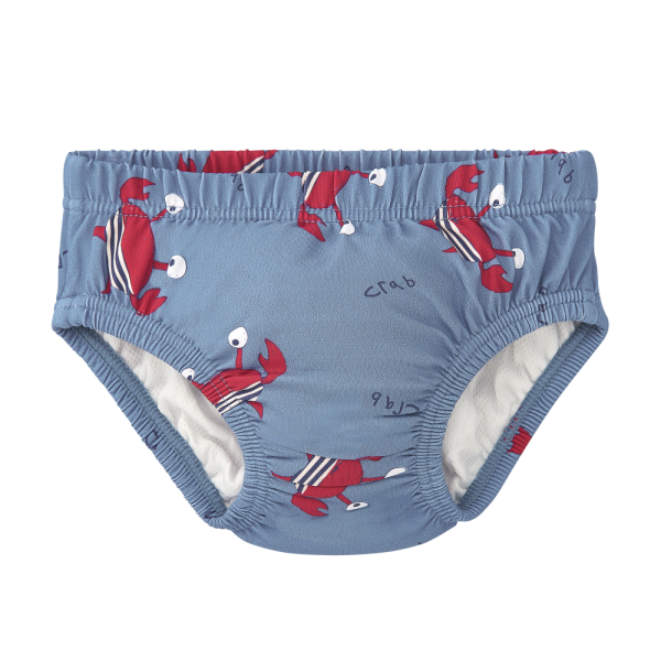 bañador pañal cangrejos azul