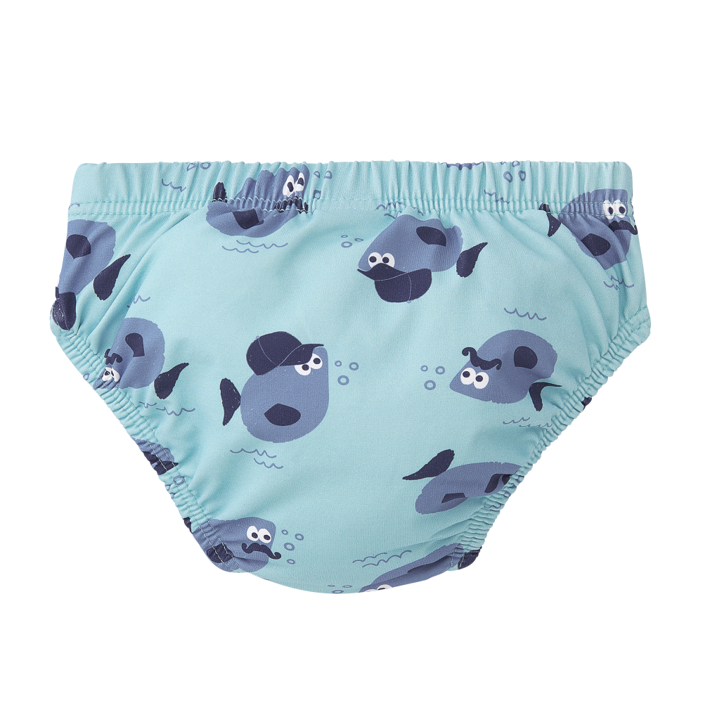 bañador pañal peces azul