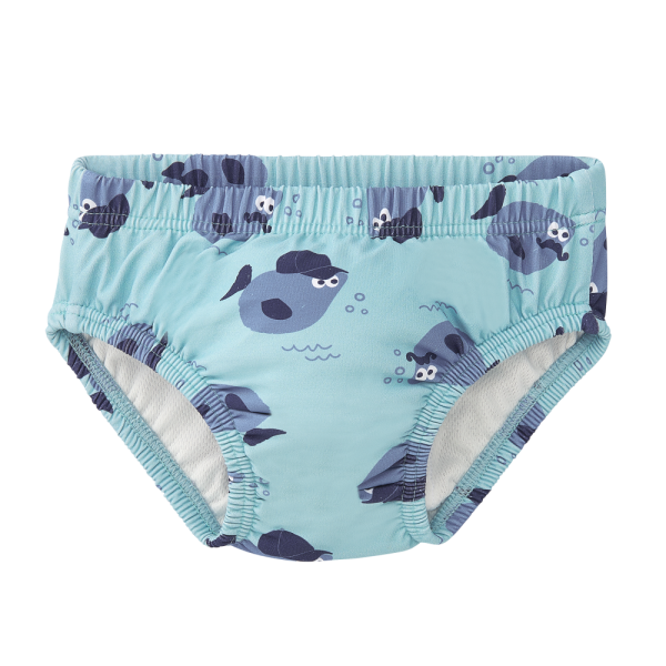 bañador pañal peces azul