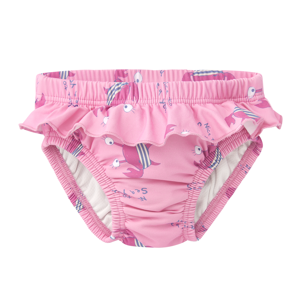 bañador pañal cangrejos rosa