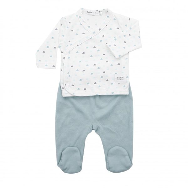 conjunto polaina nubes azul