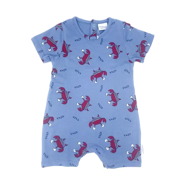 Pelele bebe cangrejos azul